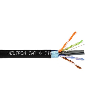 WINSTON INTERNATIONAL Weltron T2404L6SHP-BK Category-6 Solid 1000 FTP CMP UL/ETL